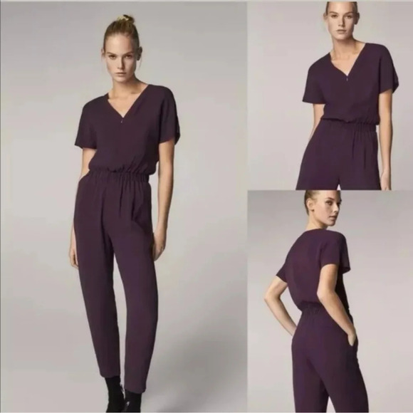 Massimo Dutti Womens Romper Overall Zipped Jumpsuit sz 8 & 10 - Picture 1 of 2